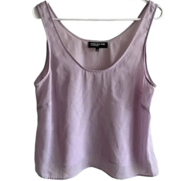 Jones New York Collection Lilac Semi Sheer Tank Top, US12 - Picture 1 of 4